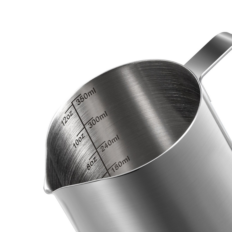 Urcior de spumare a laptelui din oțel inoxidabil, ulcior de cafea Barista, ceașcă cu spumare, accesorii pentru cafenea pentru cappuccino, espresso, latte, smântână