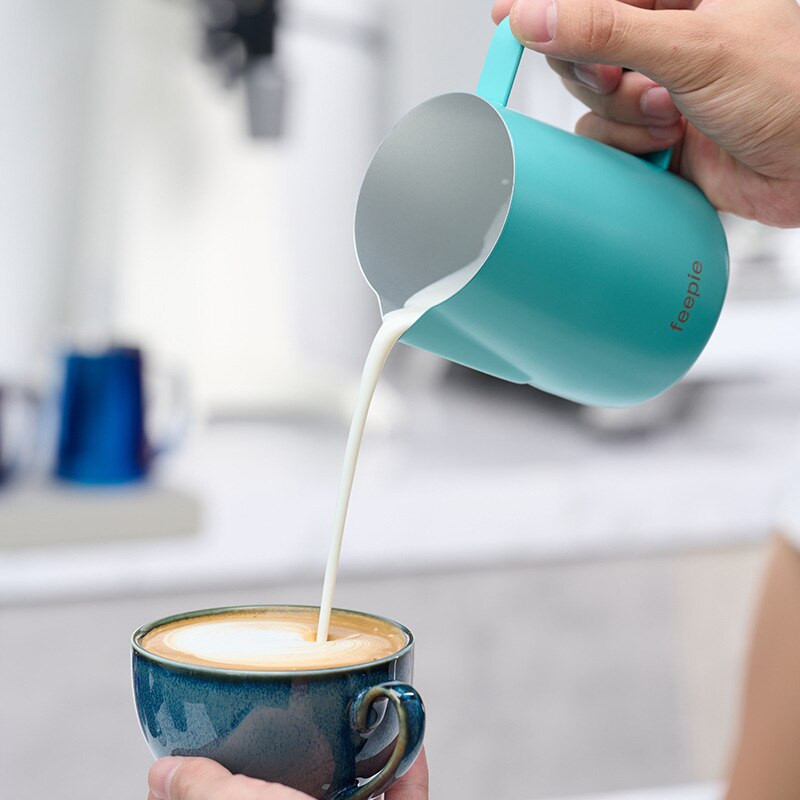 350 ml/600 ml rozsdamentes acél kávéhúzó virágcsésze Tejkancsó tejhabos csésze kávékancsó kávéfőző Espumador Leche