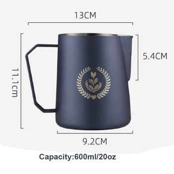 600ml/20oz 304 Στάμνα καφέ από ανοξείδωτο ατσάλι Στάμνα με αφρόγαλα Κομψό Swan Espresso Latte Art Cream Cream Tools