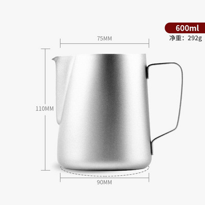 Konyhai tapadásmentes, rozsdamentes acél tejhabosító kancsó eszpresszó kávékancsó Barista Craft tejszínhabosító kancsó