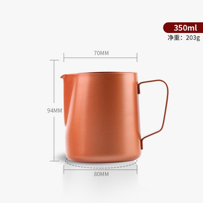 Konyhai tapadásmentes, rozsdamentes acél tejhabosító kancsó eszpresszó kávékancsó Barista Craft tejszínhabosító kancsó