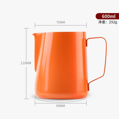 Konyhai tapadásmentes, rozsdamentes acél tejhabosító kancsó eszpresszó kávékancsó Barista Craft tejszínhabosító kancsó