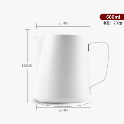 Konyhai tapadásmentes, rozsdamentes acél tejhabosító kancsó eszpresszó kávékancsó Barista Craft tejszínhabosító kancsó