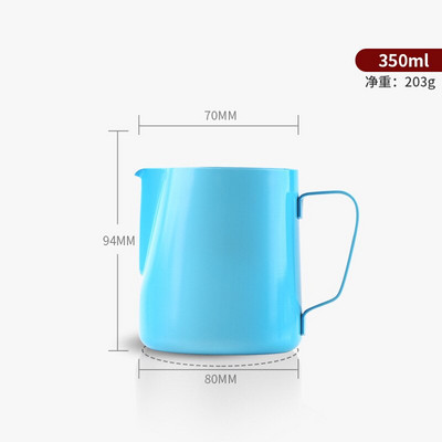 Konyhai tapadásmentes, rozsdamentes acél tejhabosító kancsó eszpresszó kávékancsó Barista Craft tejszínhabosító kancsó