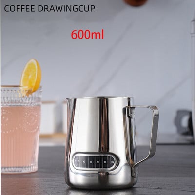 350/550/900 ml nerūdijančio plieno pieno putojimo ąsotis espreso kavos ąsotis Barista Craft Coffee Latte pieno putojimo ąsotis