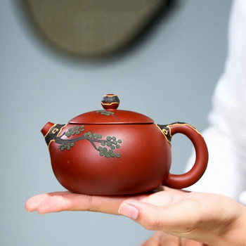 250 ml Κινέζικου Yixing Purple Clay Teapots Infuser Xishi Tea Pot Bot Handmade Raw ore Dahongpao Teaware Teaware Set