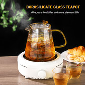 500 ml/900 ml csíkos virág teáskanna kivehető szűrővel tűzhely hőálló, robbanásbiztos, magas hőmérsékleten ellenálló teáskanna