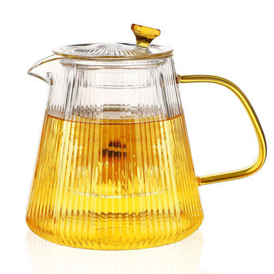 500 ml/900 ml csíkos virág teáskanna kivehető szűrővel tűzhely hőálló, robbanásbiztos, magas hőmérsékleten ellenálló teáskanna