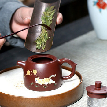 190 мл Бутикови лилави глинени чайници Yixing Сурова руда Zhu Mud Ръчно изработена кана за чай Красота чайник Китайски комплект чай Yixing Персонализиран