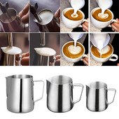 Rozsdamentes acél tejhabosító kancsó kávékancsó tejhabosító eszpresszó csésze Latte Art kávézó 100/150/200 ml