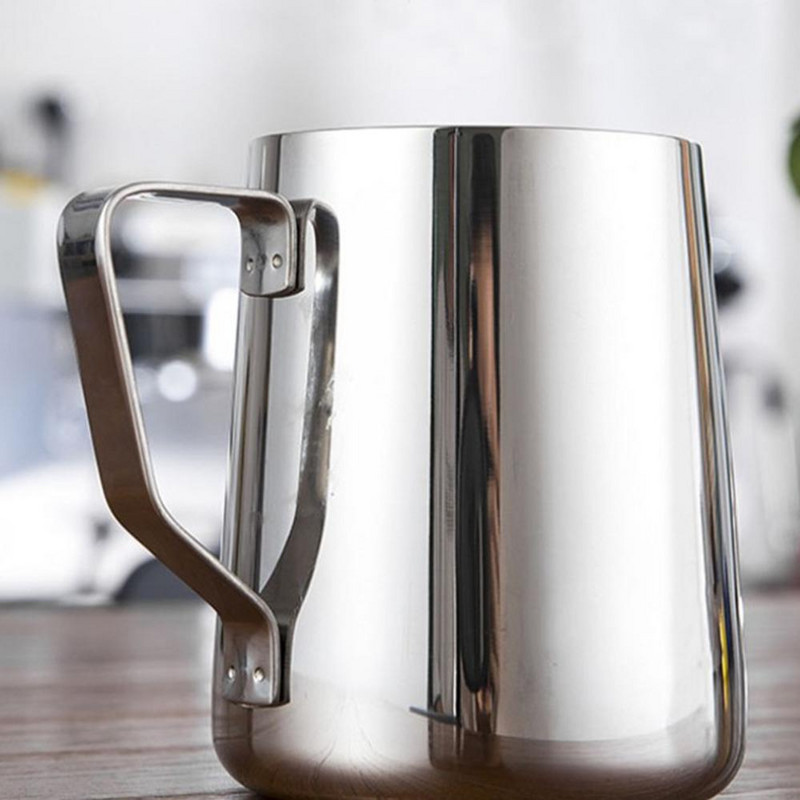 Rozsdamentes acél tejhabosító kancsó kávékancsó tejhabosító eszpresszó csésze Latte Art kávézó 100/150/200 ml