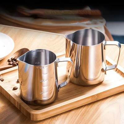 Nerūdijančio plieno pieno putų ąsotis Espreso garų kavos ąsotis Barista Craft Latte Cappuccino pieno grietinėlės puodelis putų ąsotis