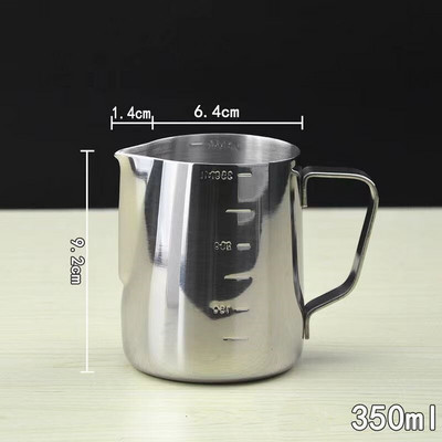 Rozsdamentes acél tejhabos kancsó Eszpresszó gőz kávé Barista Craft Latte Cappuccino tejszínhabos kancsó