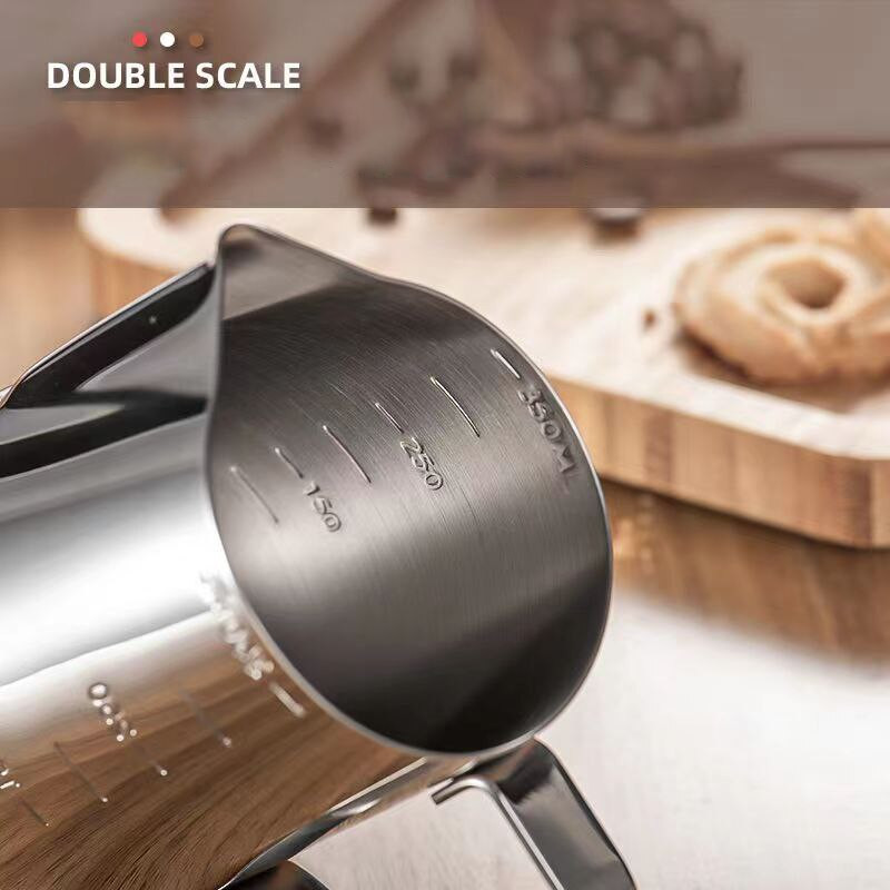 Rozsdamentes acél tejhabos kancsó Eszpresszó gőz kávé Barista Craft Latte Cappuccino tejszínhabos kancsó
