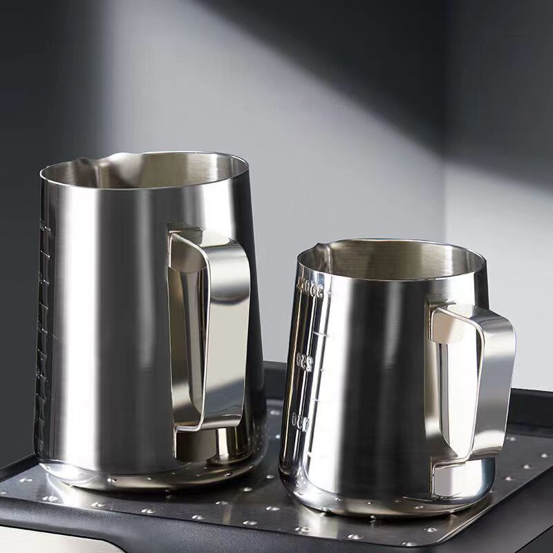 Rozsdamentes acél tejhabos kancsó Eszpresszó gőz kávé Barista Craft Latte Cappuccino tejszínhabos kancsó