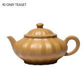 220 ml kínai Yixing lila agyag teáskannák Híres kézzel készített teáskanna nyers érc aranymetszetű iszapos vízforraló Zisha teáskészlet Italkészlet