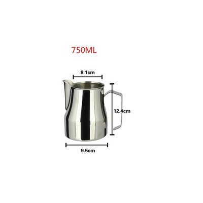 Urcior de lapte din oțel inoxidabil Căni de espresso Căni cu spumă de cafea Latte Art Italiană Urcior pentru spumare de lapte Cană de ulcior 350/500/750 Ml