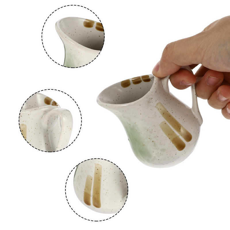 Кана за мляко Кана за сметана Керамична чаша за сос Лодка за наливане Купа за сервиране Порцеланов крем Малка пенообразувател за крем за кафе Чиния за чай