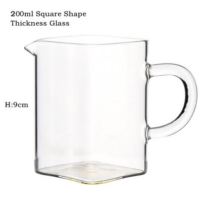 Cană de smântână cu ulcior de lapte din sticlă rezistentă la căldură, ulcior de cafea, vase de cafea mici, recipient multifuncțional pentru condimente