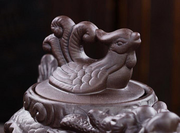 Αυθεντική τσαγιέρα yixing dragon and phoenix τσαγιέρα χωρητικότητας μωβ πήλινο σετ τσαγιού βραστήρας kung fu τσαγιέρα