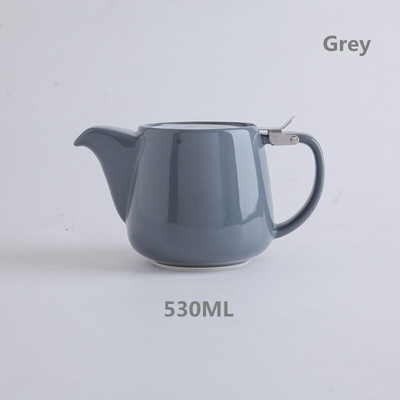 Teáskészlet 580 ml-es porcelán teáskanna, színes, kézzel készített teáskanna 18/8-as rozsdamentes acél fedővel, rendkívül finom infúzióval a levéltea főzéséhez