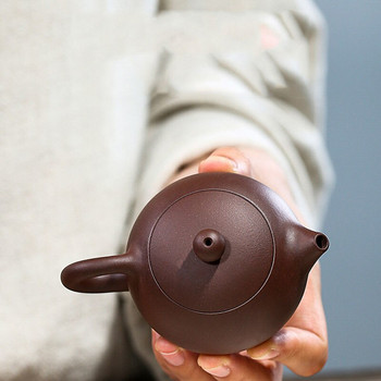 110 мл Бутикови лилави глинени чайници Yixing Инфузер с форма на топка Xishi Чайник Чайник за красота Персонализиран комплект за чай Zisha Автентичен