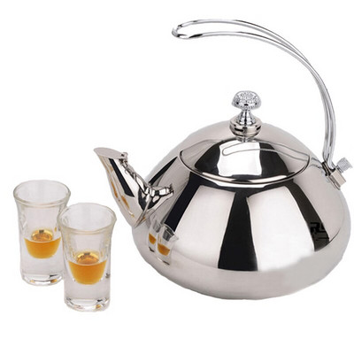 1,5 l sudraba zelta tējkannas nerūsējošā tērauda tējkanna Viesnīcas tējas kanna ar filtru restorāna gāzes plīts indukcijas plīts tējas tējkanna