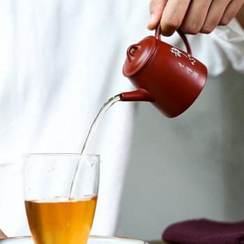 90 ml автентични лилави глинени чайници Yixing Сурова руда Dahongpao Чайник с малък капацитет Домашен филтър Чайник Zisha Китайски комплект за чай