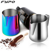 Nerūdijančio plieno espreso puodelis Pieno putotojas Kavos puodelis Kapučino grietinėlės pieno putos puodelis Pieno putų ąsotis Thermo Latte Art