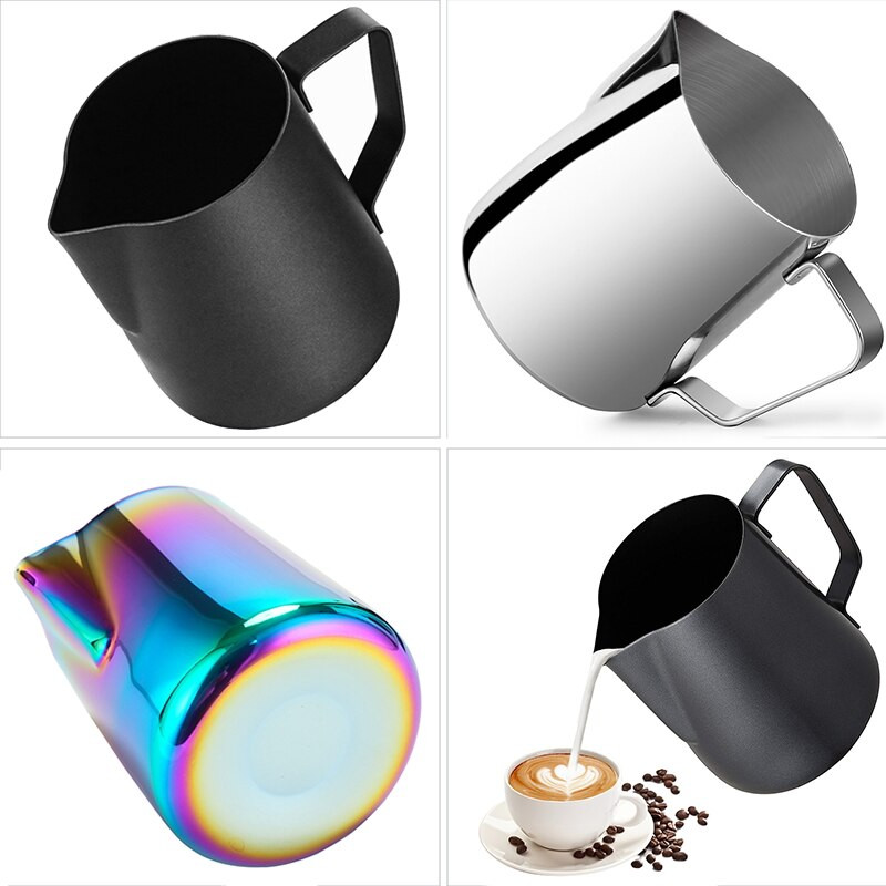 Nerūdijančio plieno espreso puodelis Pieno putotojas Kavos puodelis Kapučino grietinėlės pieno putos puodelis Pieno putų ąsotis Thermo Latte Art