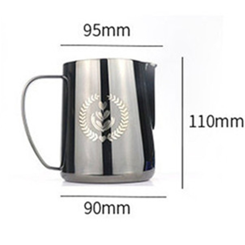 350/600ml Kávékancsó csésze Rozsdamentes acél tejhabosító kancsó Bögrék Eszpresszó Kávétartozékok Kancsó Barista habosító kancsó