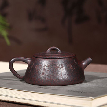 170 ml Античен филтър за смяна на пещ Чайник Класическа каменна лъжичка Beauty чайник Китайски Yixing лилав глинен чайник Сервиз за чай Аксесоари