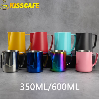 Kávés tejkancsó szemcsézés rozsdamentes acél habosító kancsó Virágcsésze Espresso Habosítók Bögre Barista Cafe Kiegészítő