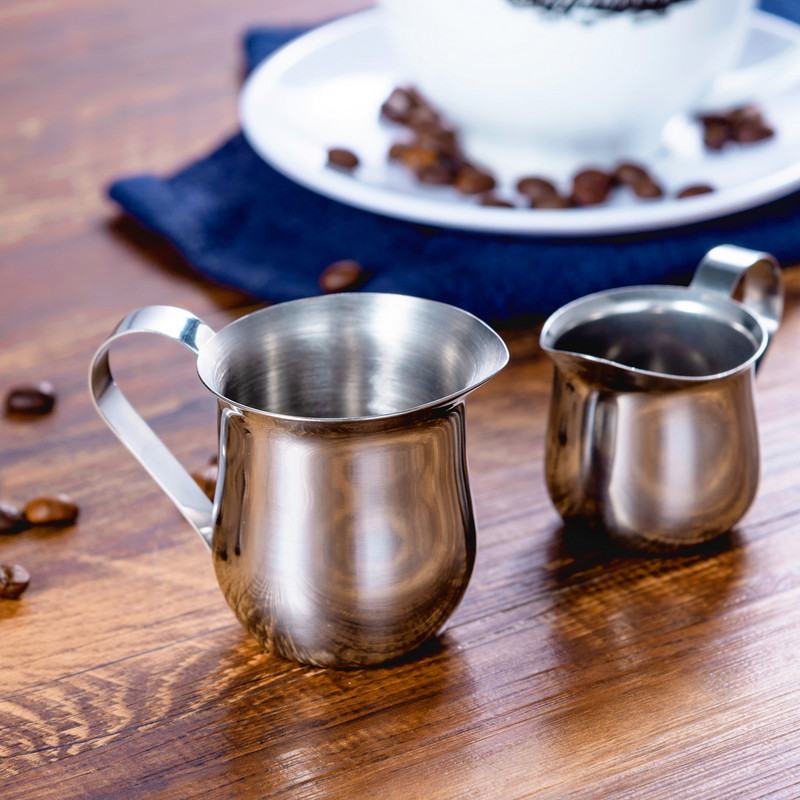Mini 60/90/150 ml nerūdijančio plieno pieno putų ąsotis espreso kavos barista latte cappuccino pieno grietinėlės puodelio putų ąsotis