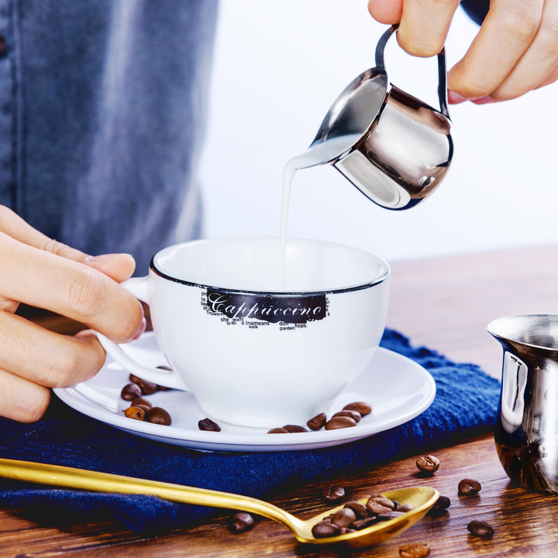 Mini 60/90/150 ml nerūdijančio plieno pieno putų ąsotis espreso kavos barista latte cappuccino pieno grietinėlės puodelio putų ąsotis