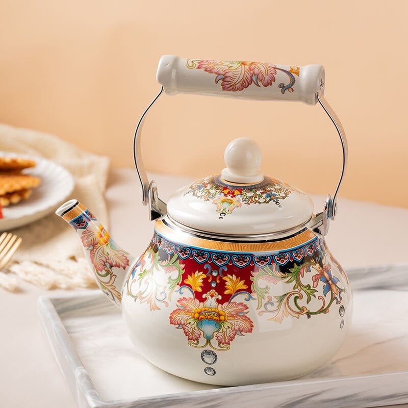 1,5 l 2,4 l 3,3 l emaliuotas arbatinukas arbatinukas arbatinukas ąsotis arbatinukas dujinė indukcinė viryklė emaliuotas puodas švilpimo virdulys vandens grafinas