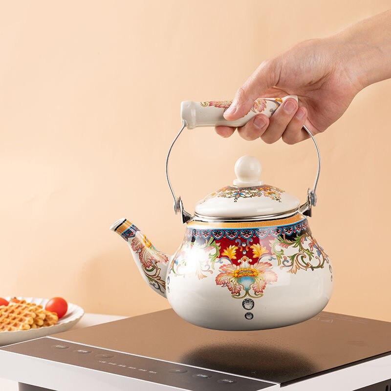 1,5 l 2,4 l 3,3 l emaliuotas arbatinukas arbatinukas arbatinukas ąsotis arbatinukas dujinė indukcinė viryklė emaliuotas puodas švilpimo virdulys vandens grafinas