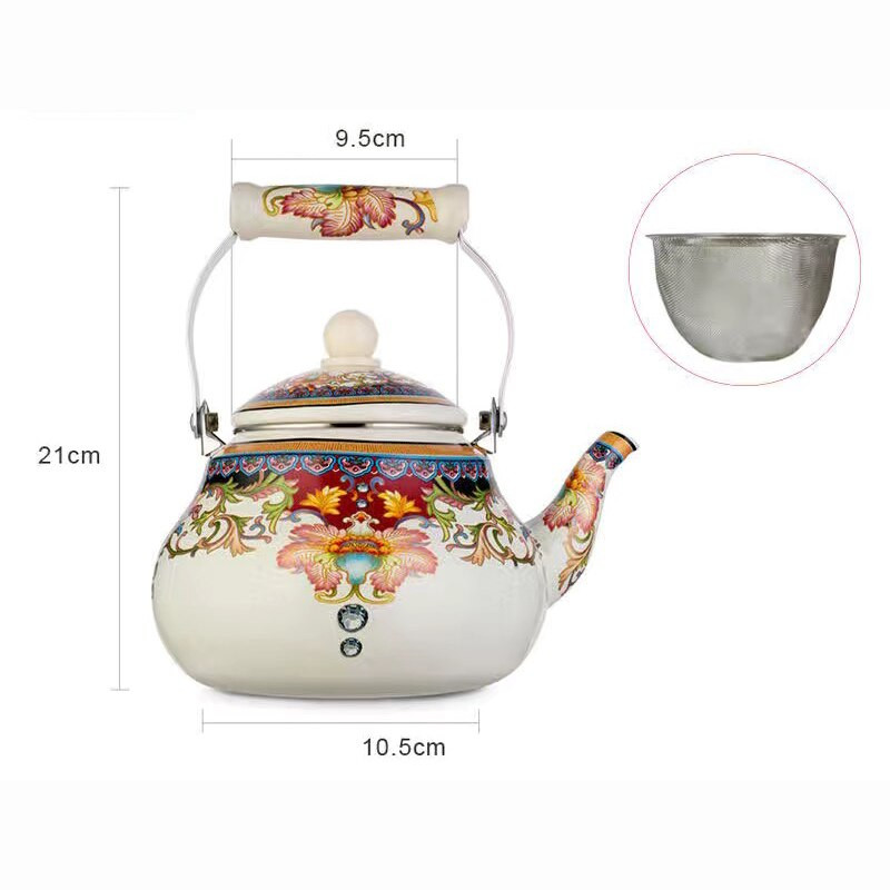 1,5 l 2,4 l 3,3 l emaliuotas arbatinukas arbatinukas arbatinukas ąsotis arbatinukas dujinė indukcinė viryklė emaliuotas puodas švilpimo virdulys vandens grafinas