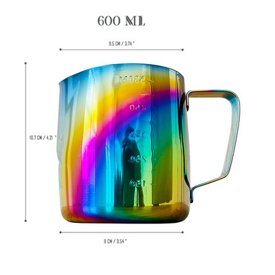 350 / 600 ml-es rozsdamentes acél konyhai otthoni fogantyús kávéfüzér csésze kancsó kávémérleggel.