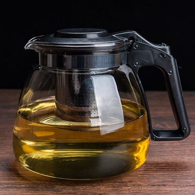 1000/2000 ml hőálló üveg teáskanna fűtött tartály teáskanna Jó tiszta, nagy kapacitású vízforraló szűrőkosarak