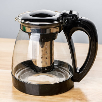 1000/2000 ml hőálló üveg teáskanna fűtött tartály teáskanna Jó tiszta, nagy kapacitású vízforraló szűrőkosarak