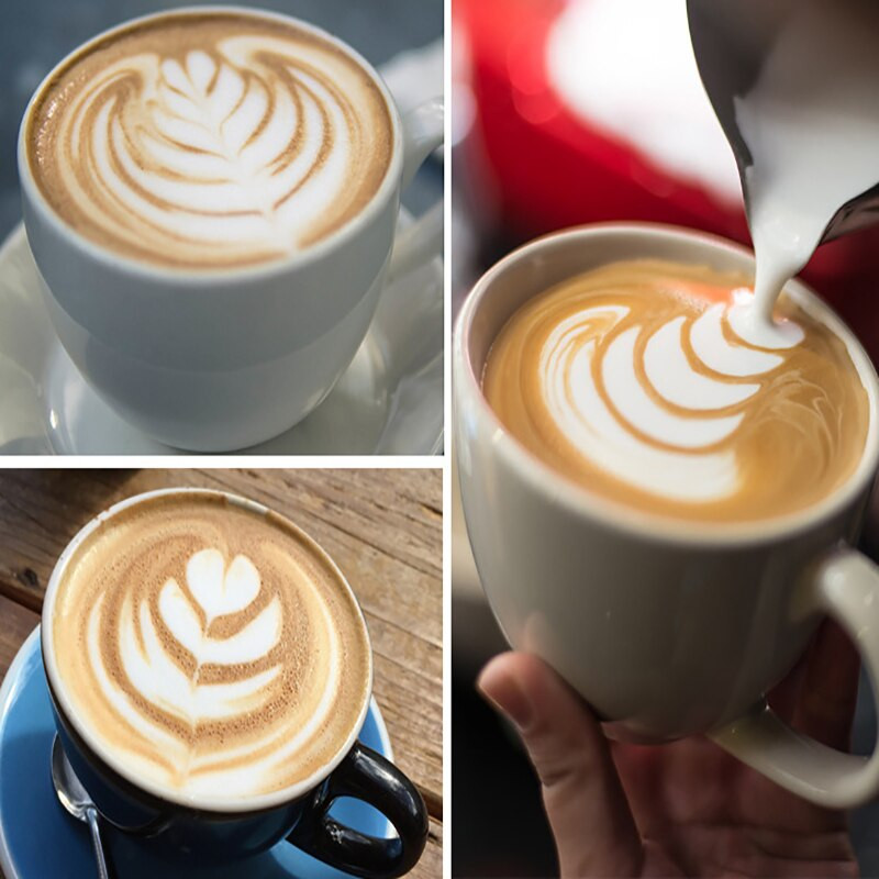 350/600 ml espresso gőzölő kancsó kávé tejhabos csésze kancsó húzó virág Cappuccino