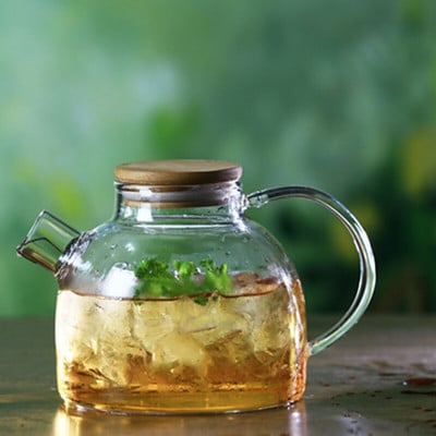 Hőálló teáskanna hideg vizes kancsó csésze nagy boroszilikát üvegpalack nagy kapacitású 34oz / 61oz gass