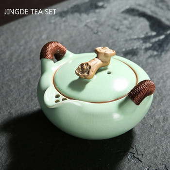 Антична керамика Чайник Ръчно изработени филтърни чайници Xishi Домакински персонализиран чайник Пътуващ преносим комплект чай Китайски съдове и прибори
