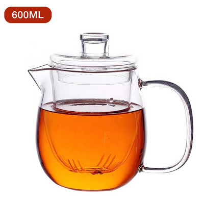 Love Tea hőálló üveg teáskanna csésze szűrőfallal Üvegcsésze Kung Fu teáskészlet, magas hőmérsékletű robbanásbiztos tea infúzióval