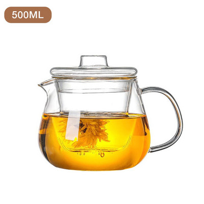 Love Tea hőálló üveg teáskanna csésze szűrőfallal Üvegcsésze Kung Fu teáskészlet, magas hőmérsékletű robbanásbiztos tea infúzióval