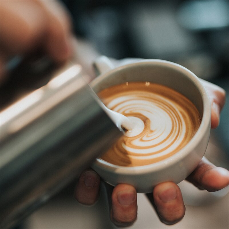 Rozsdamentes acél tejhabos kancsó Eszpresszó kávé Barista Craft Latte Cappuccino tejszínhabos csésze korsó tejeskancsó