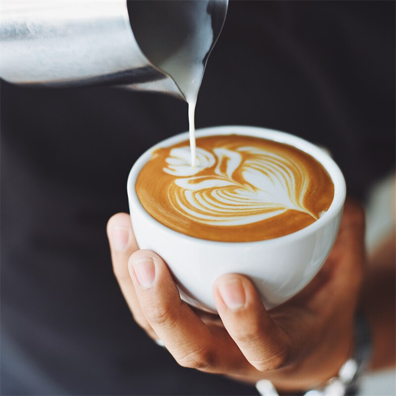 Rozsdamentes acél tejhabos kancsó Eszpresszó kávé Barista Craft Latte Cappuccino tejszínhabos csésze korsó tejeskancsó