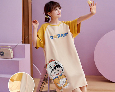 Cămașă de noapte pentru alăptare, cu mâneci lungi