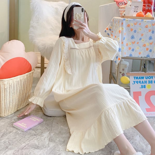 Cămașă de noapte pentru alăptare, cu mâneci lungi